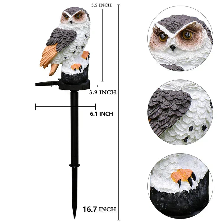 Owlight - Lampe Solaire Décorative en Forme de Hibou pour Jardin