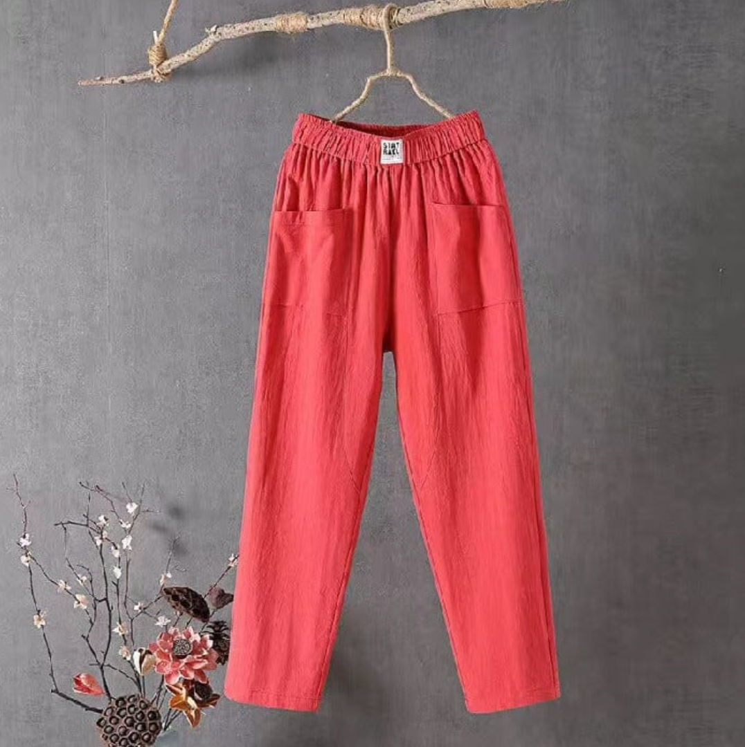 Pantalon Décontracté pour Femme - Confort Optimal avec Poches Pratiques 1