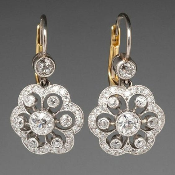 Amaris - Boucles d'oreilles mandala cristal vintage