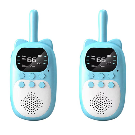 PlayPals Duotalk | Talkie Walkie Rechargeable avec Portée de 3 km | Design Amusant pour Enfants Aventuriers 0