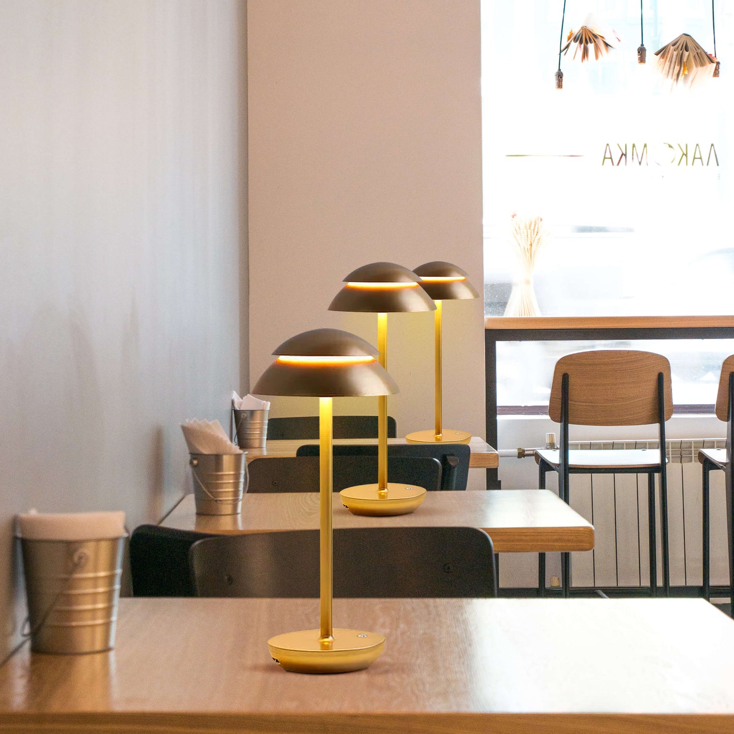 Élora – Lampe de Table Tactile Sans Fil Rechargeable