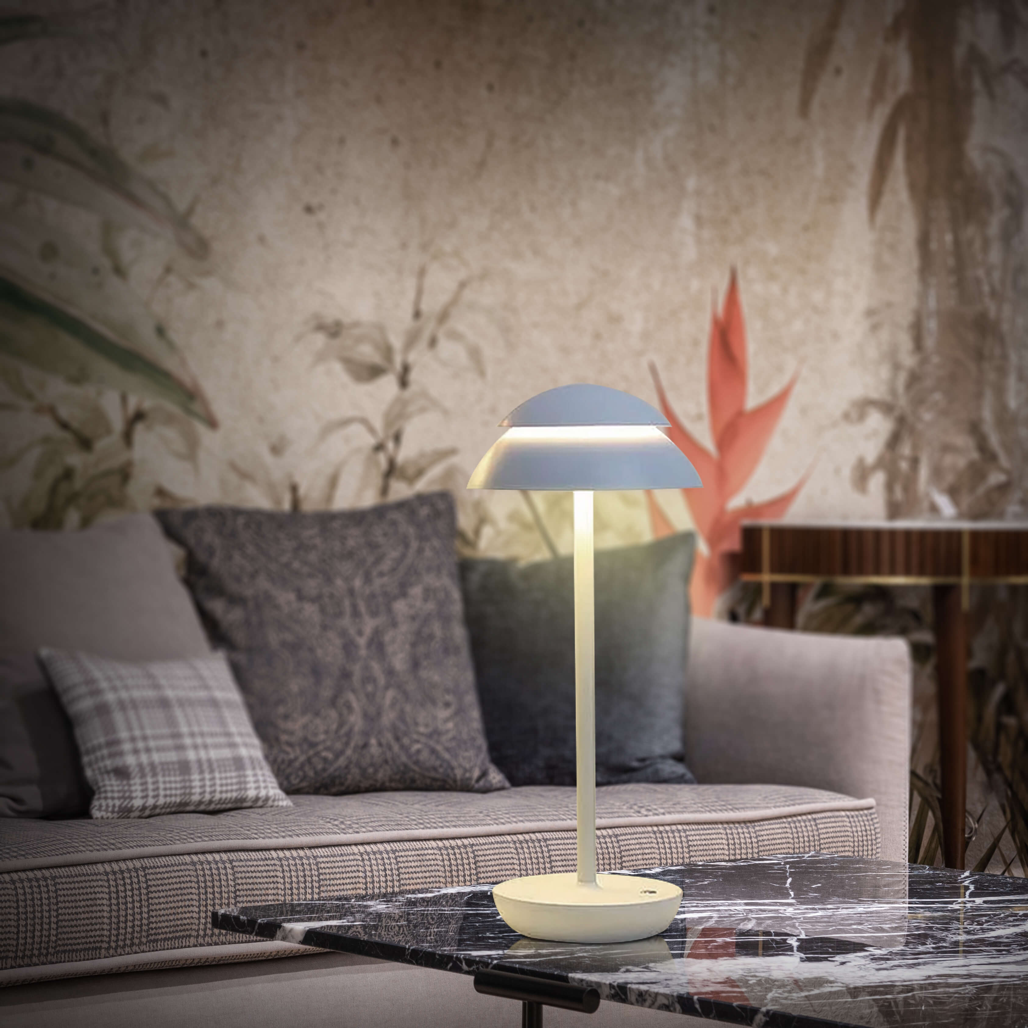 Élora – Lampe de Table Tactile Sans Fil Rechargeable