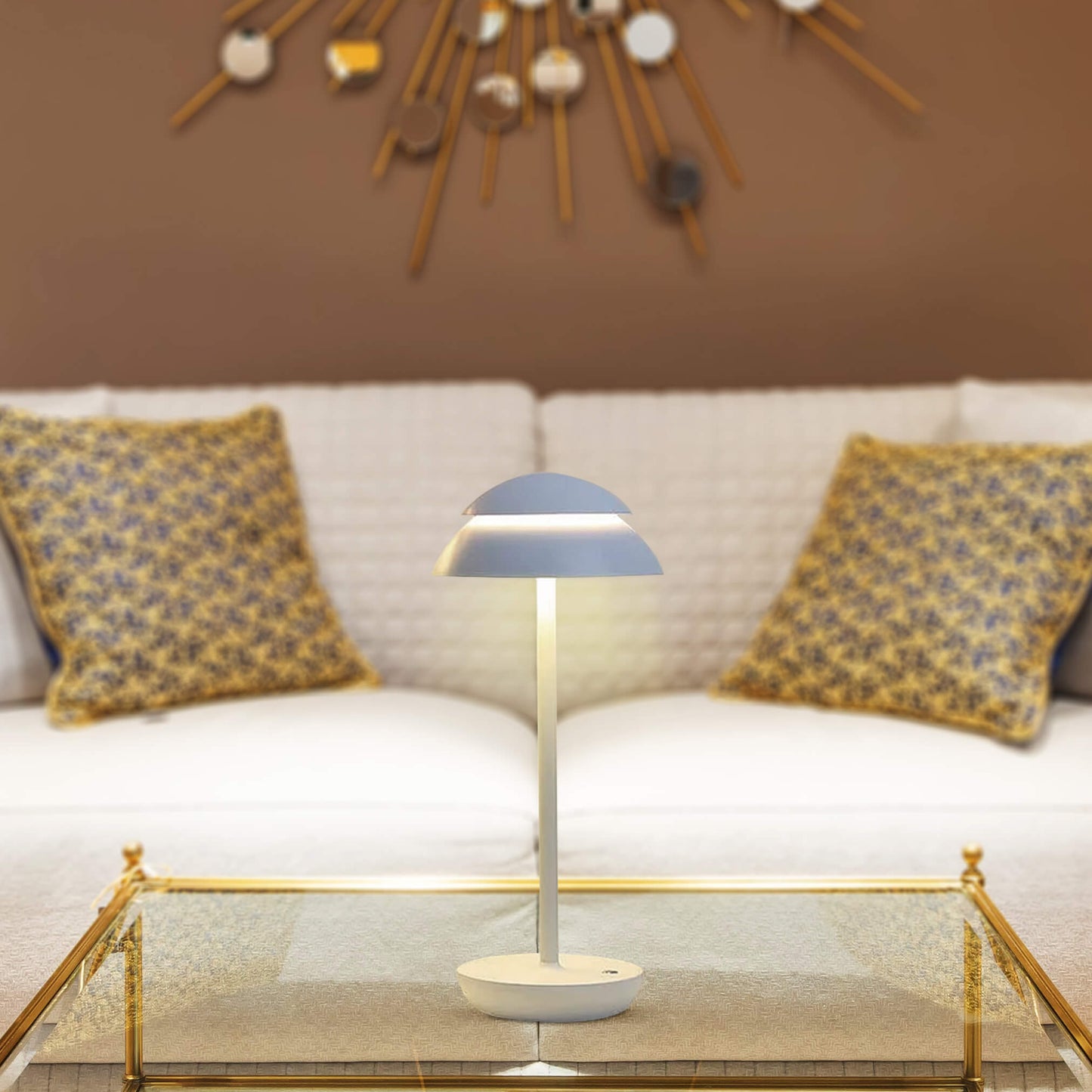 Élora – Lampe de Table Tactile Sans Fil Rechargeable