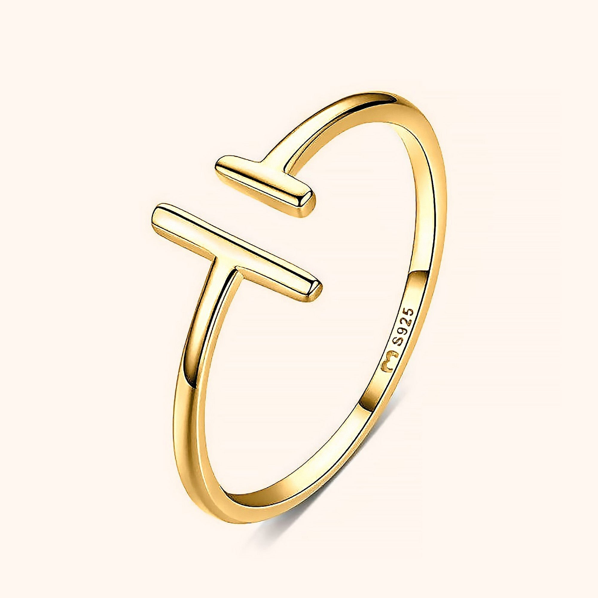 Aureos - Bague ouverte réglable en argent élégante