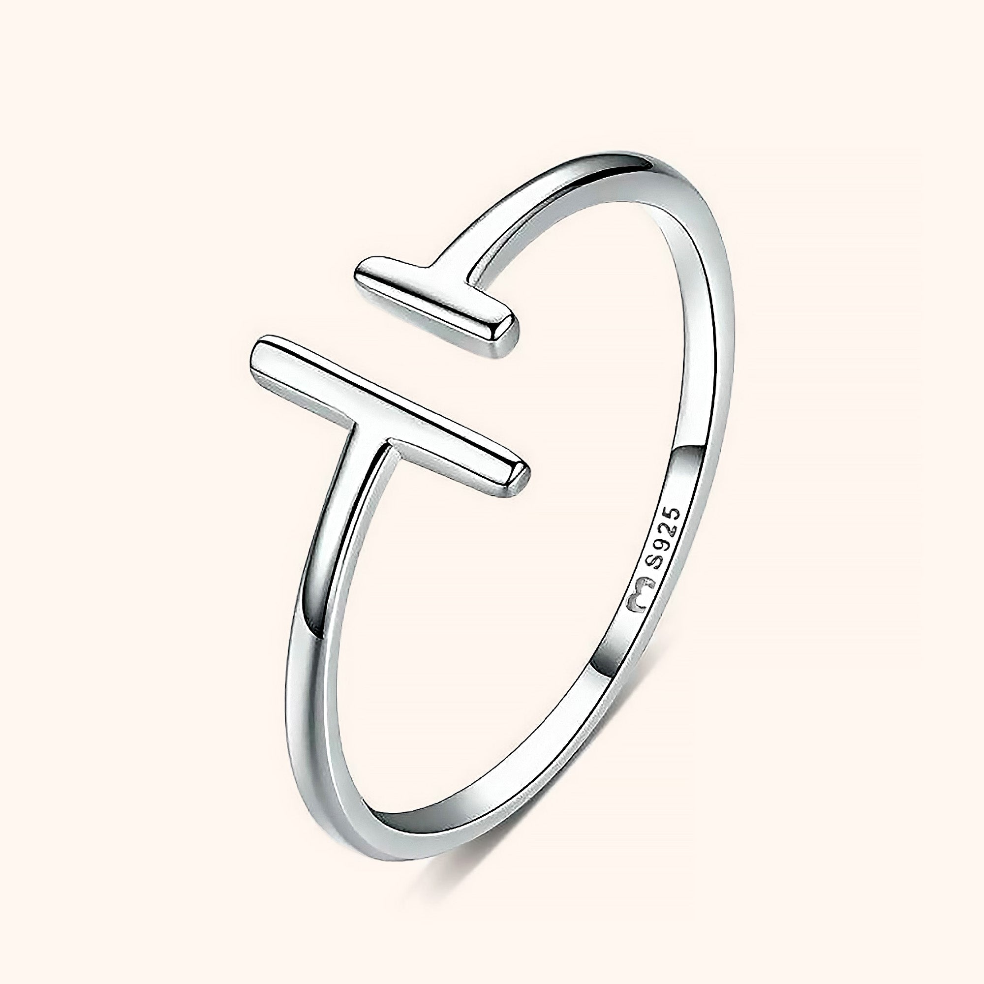 Aureos - Bague ouverte réglable en argent élégante