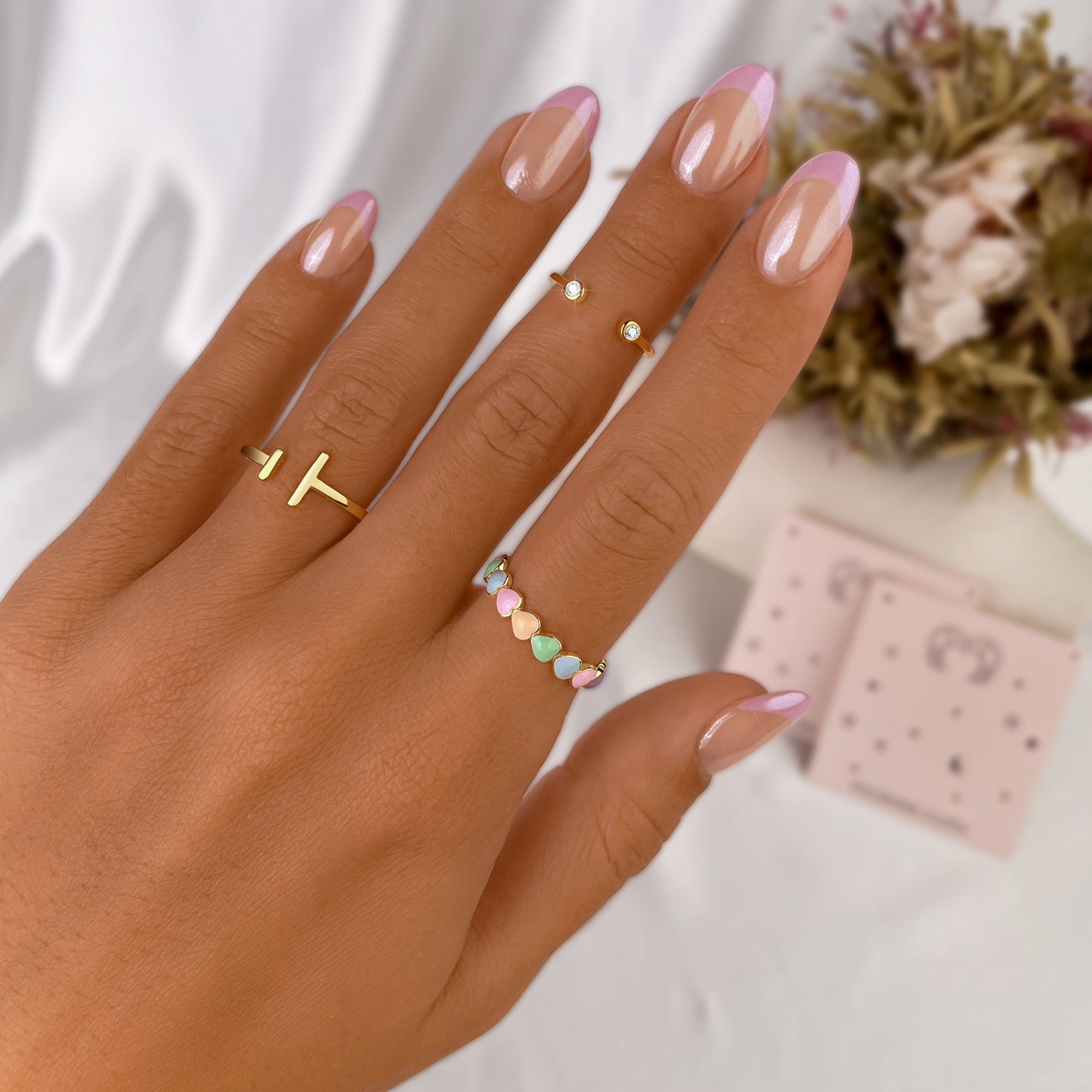 Aureos - Bague ouverte réglable en argent élégante
