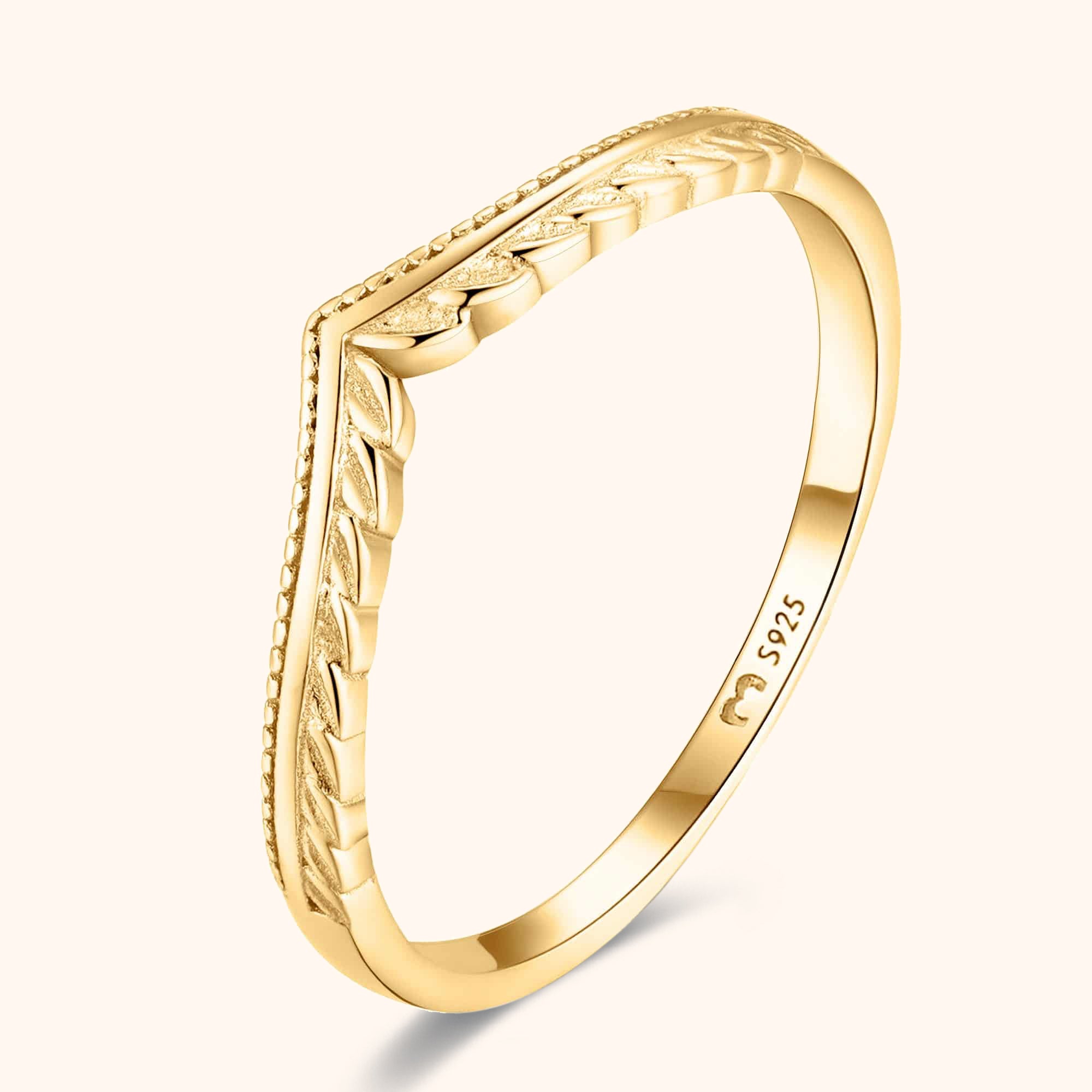 Vera - Bague à motif feuilles à l'élégance naturelle