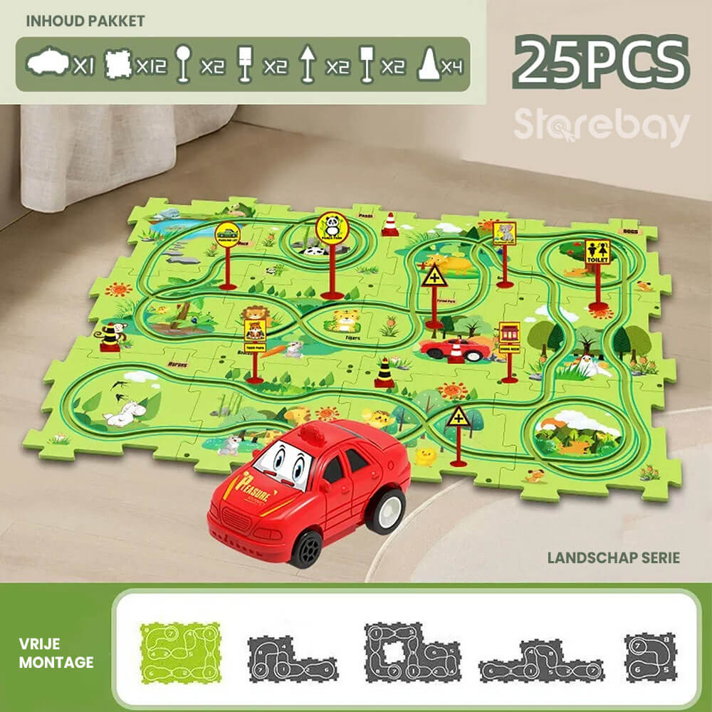 CreativeTrack Puzzle - Circuit Créatif Voiture Enfants
