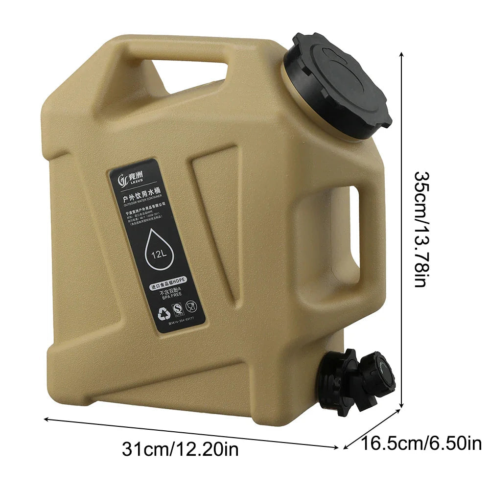 Réservoir d'Eau Portable 12L avec Robinet Amovible | Solution Pratique pour Aventures en Plein Air 0