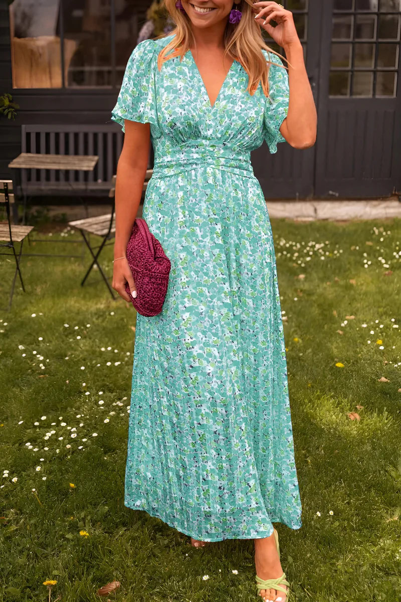 Robe Longue Femme - Élégante Robe Fleurie pour l'Été, Confortable et Fluide 8