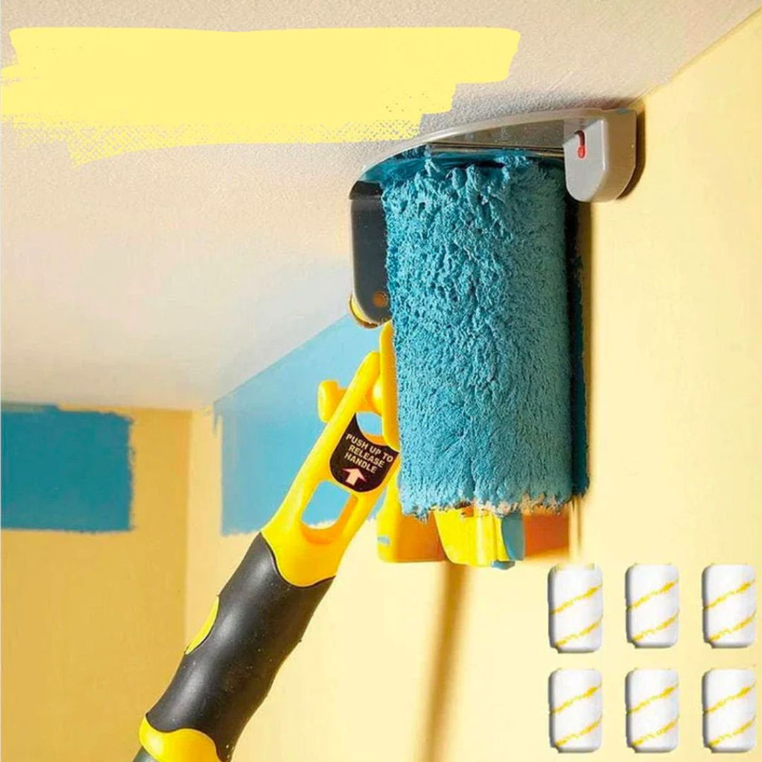 Rouleau à Peinture Innovant avec Bouclier Intégré | Peinture Rapide et Propre pour Bords Parfaits 0