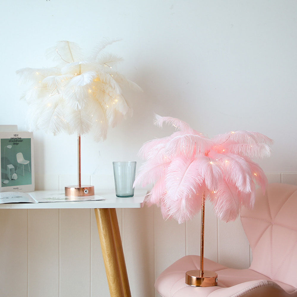OstrichGlow Nightlight - Lampe Ambiance Pied Rose