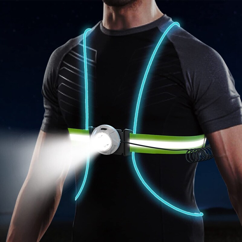 ReflectGlow - Gilet de sécurité LED pour la course