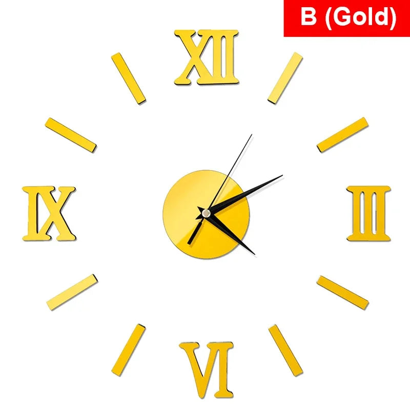 RomanTime 3D Clock - Horloge murale moderne a chiffres romains a composer