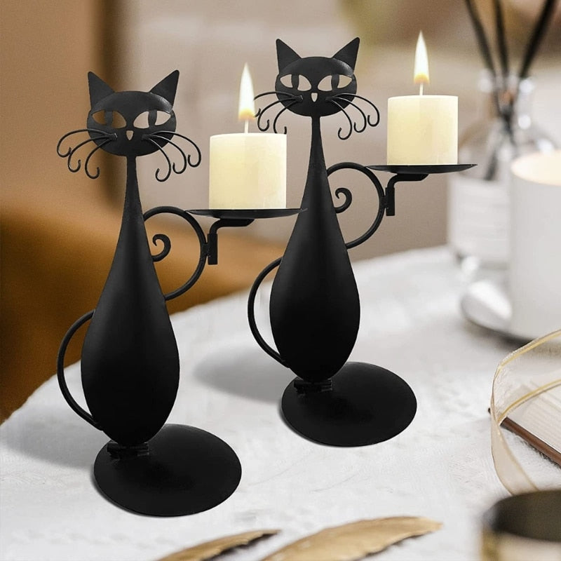 Midnight Panther - Bougeoir Chat Noir Mystique