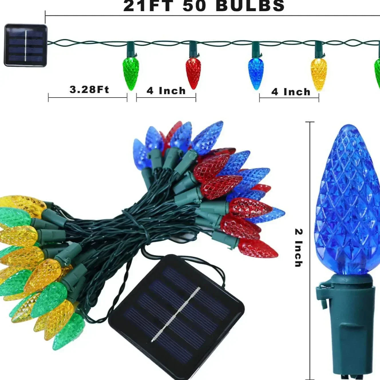 BerryGlow Lights - Guirlande solaire fraise pour jardin et fêtes