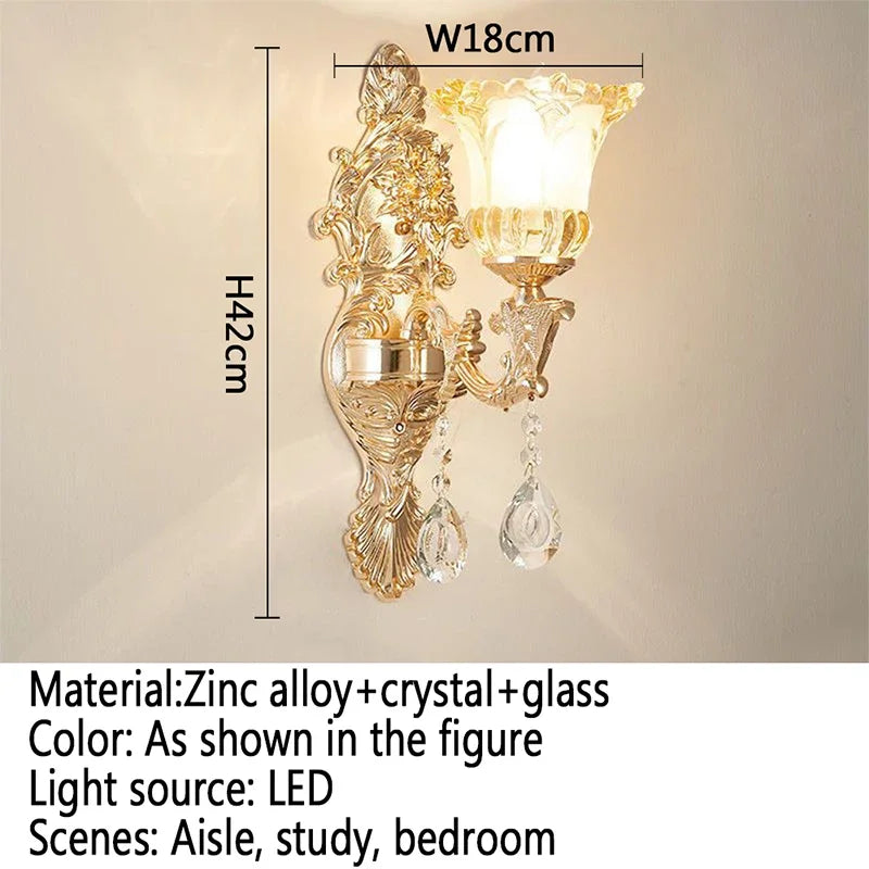 CrystalElegance - Applique Murale en Cristal pour Décoration Intérieure