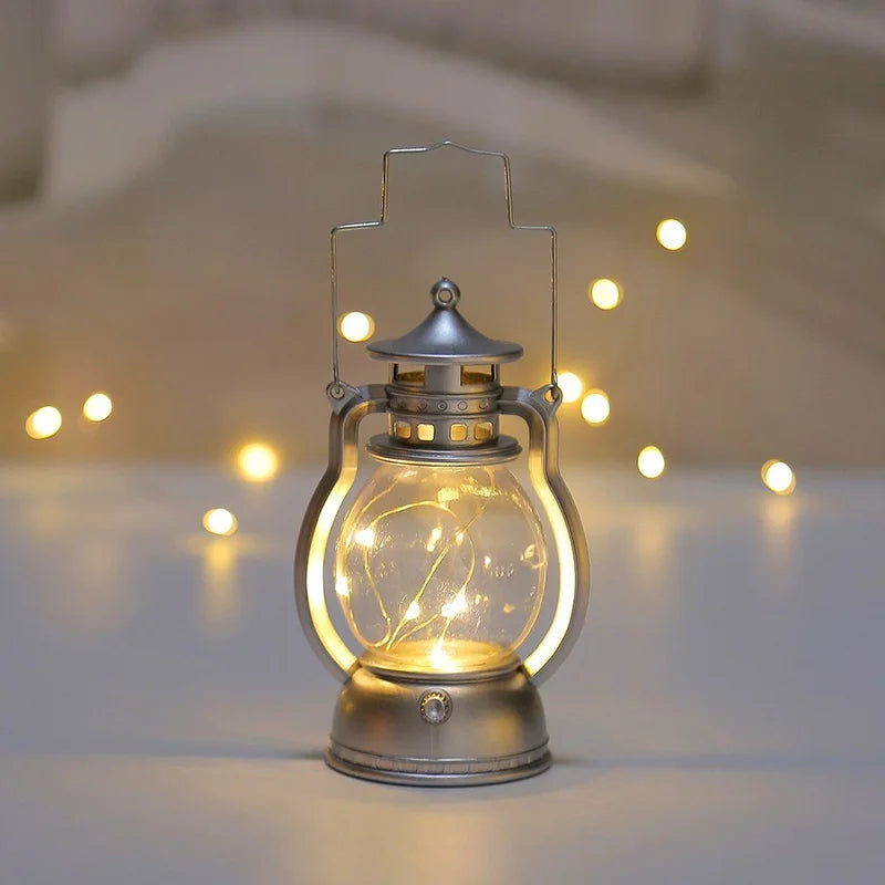 Nostalgic Glow Lantern - Lanterne LED Vintage pour l'Intérieur et l'Extérieur