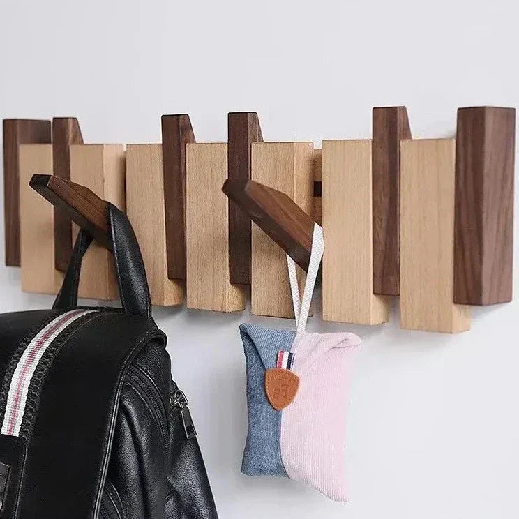 HarmonyHook - Porte-Manteau Mural en Bois Réglable et Élégant