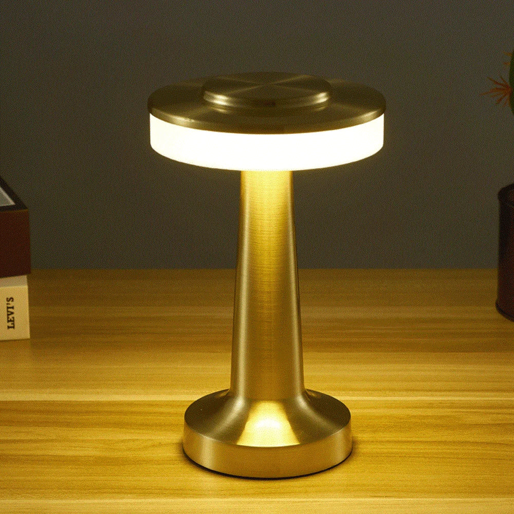 LumiCrest - Lampe LED rétro rechargeable sans fil