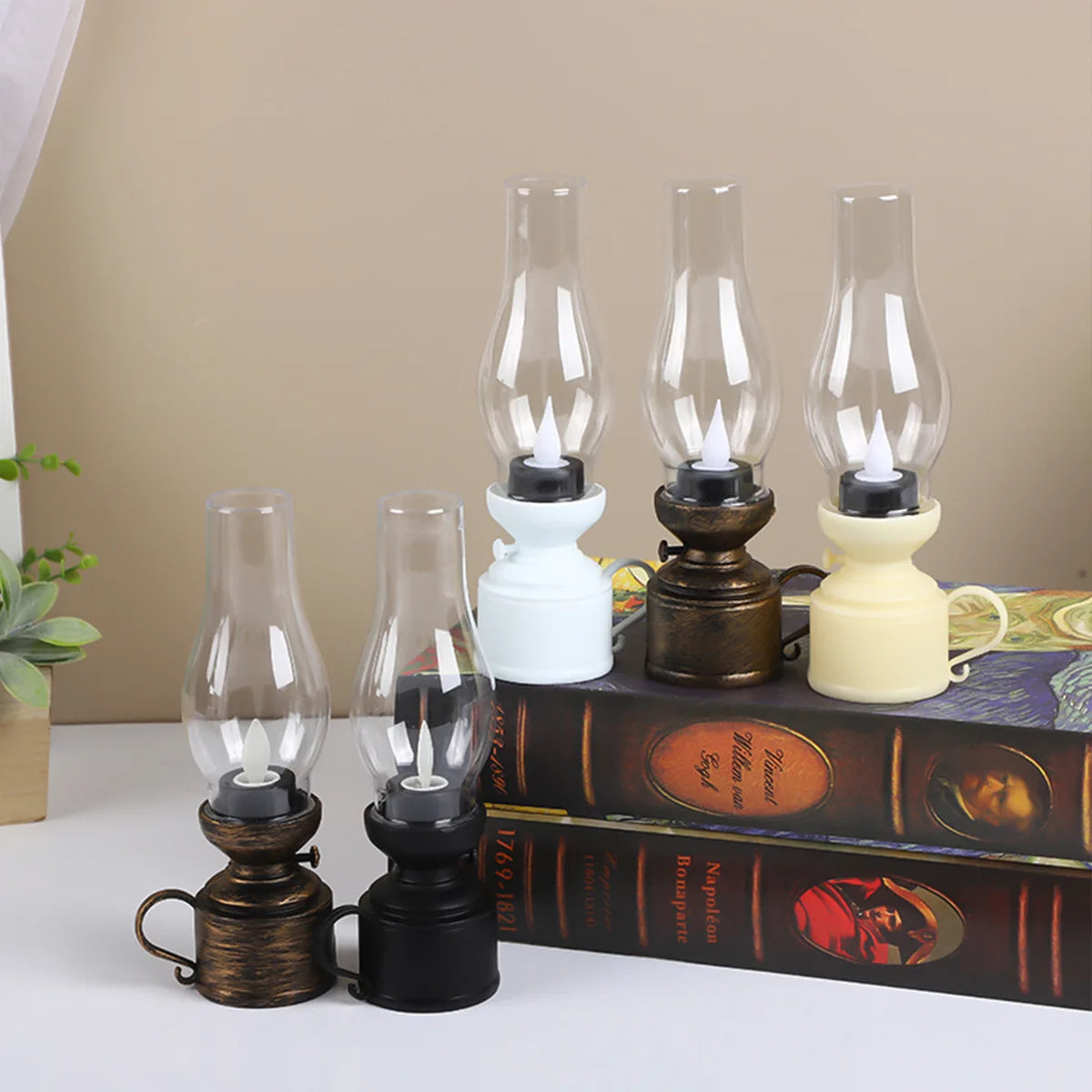 VintageGlow Lampe de Table - Lampe LED Rétro Sans Fil pour la Maison