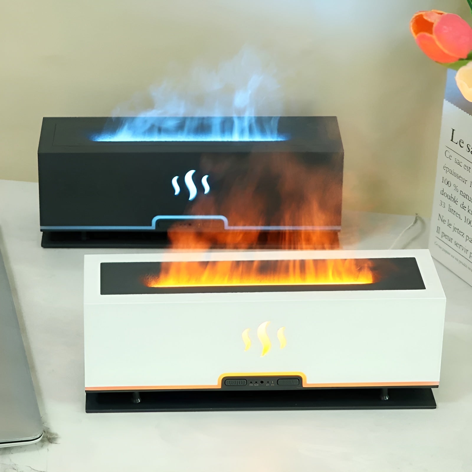 GlowFlame - Diffuseur Arômes Flamme Stylé Maison