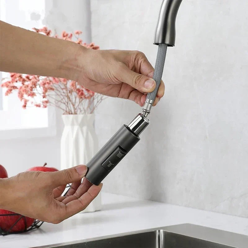 AquaStream Luxe - Robinet de Cuisine Réglable avec Douchette