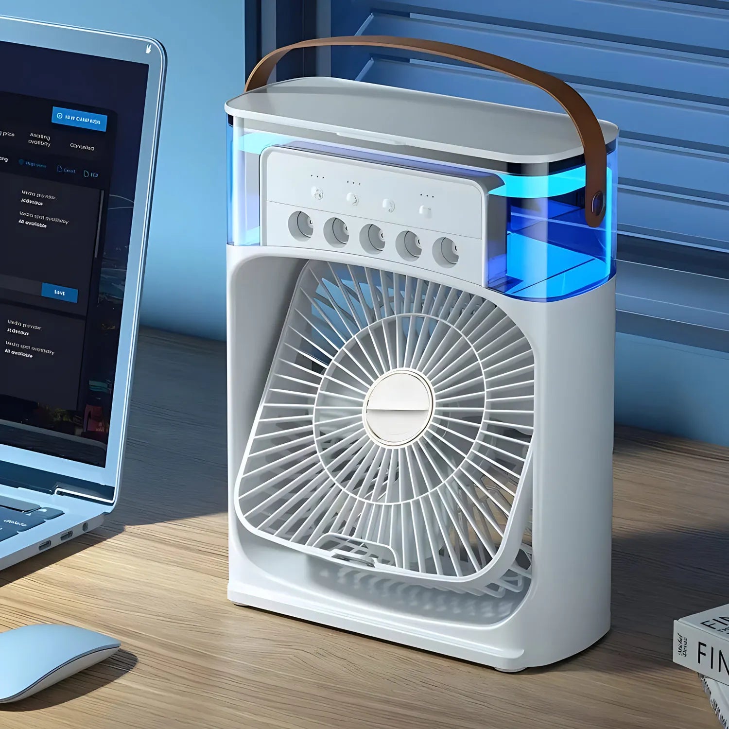 BreezeMaster - Ventilateur Rafraîchisseur d'Air 3-en-1 avec LED