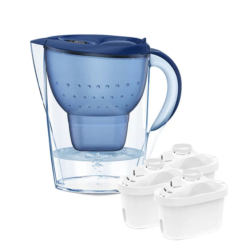 HydroPure - Carafe Filtrante Alcaline Élégante de 3,5 Litres