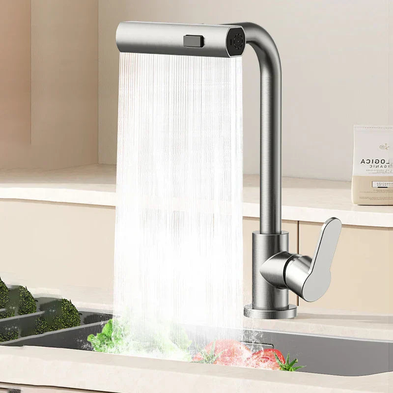 AquaFlow – Robinet de Cuisine Réglable au Design Cascade