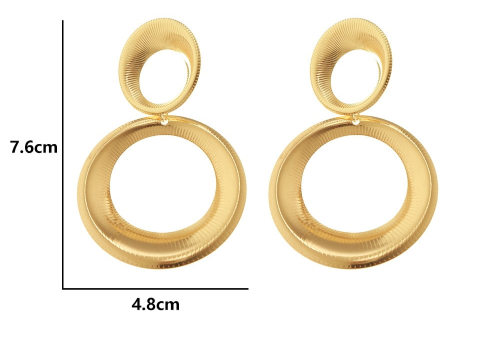 Boucles d'Oreilles Cercles Dorés - Statement Tendance