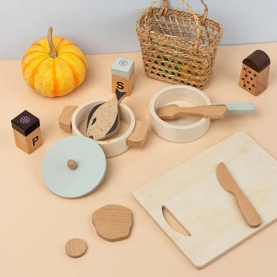 MiniCook Set – Accessoires Cuisine en Bois pour Enfants