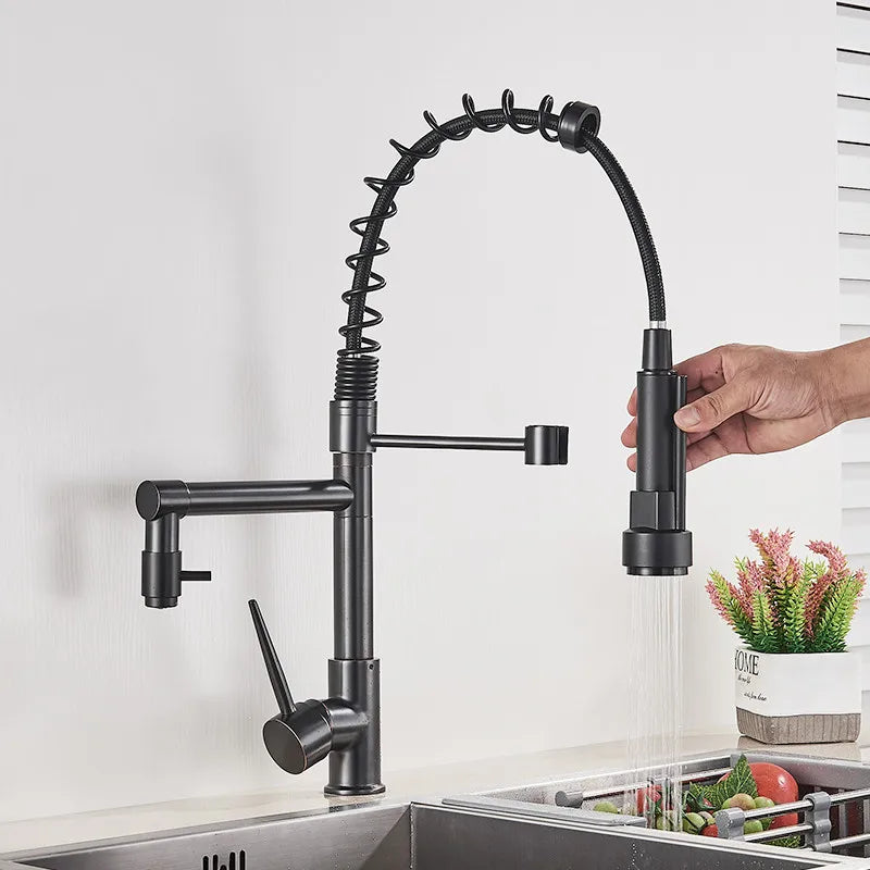 AquaWave Pro - Robinet de Cuisine avec Double Sortie d'Eau