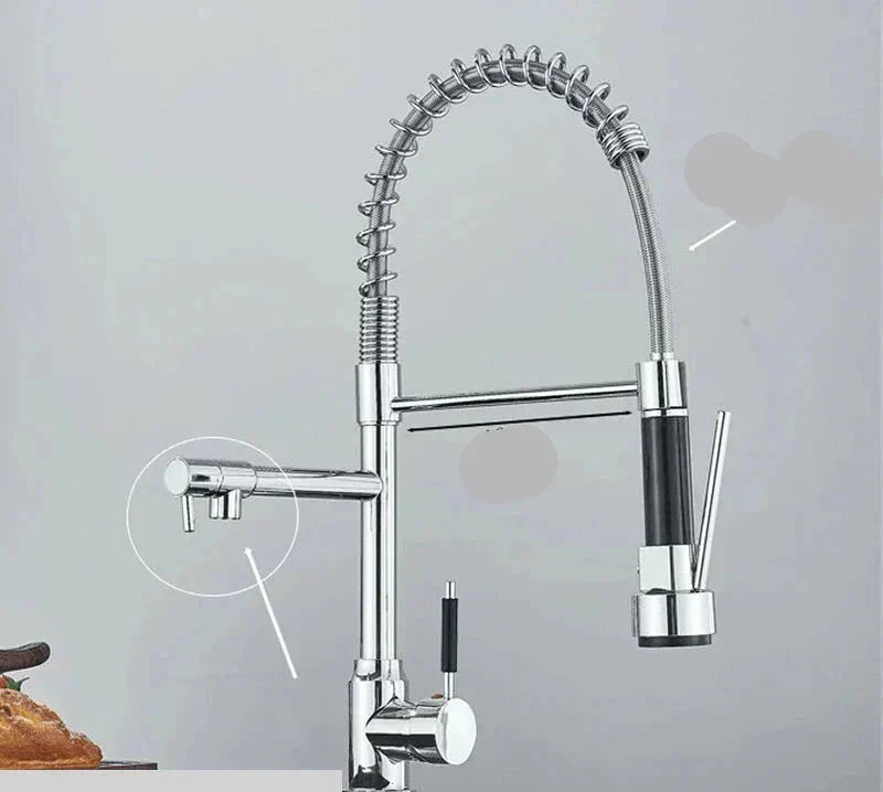 MixMaster - Robinet de cuisine flexible rotatif à 360°