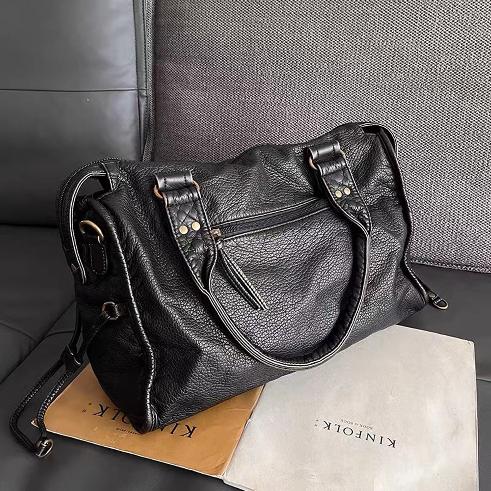 NoirClass - Sac À Main Cuir Noir Élégant