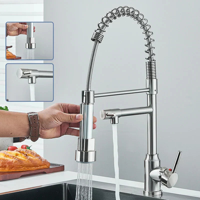 MixMaster - Robinet de cuisine flexible rotatif à 360°