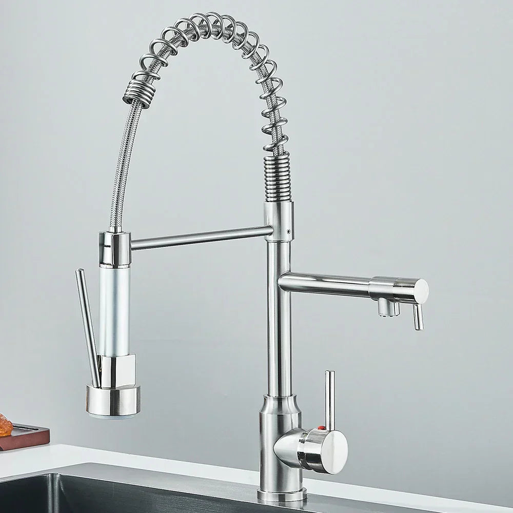 HydroFlex - Robinet de Cuisine Moderne à Double Sortie d'Eau