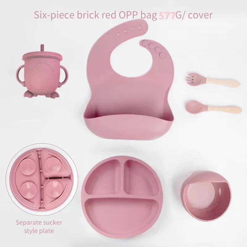 SiliconeBaby Set - Set Alimentation 6 Pièces Bébé