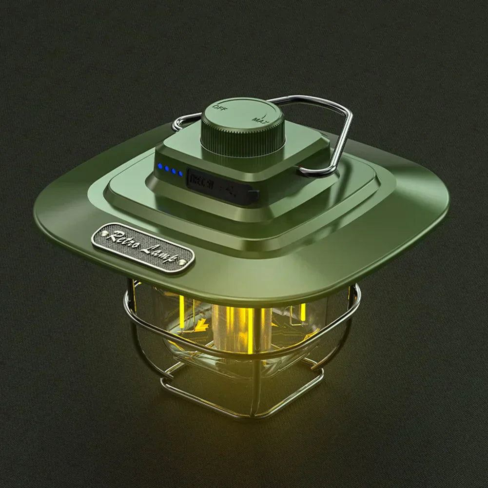 RetroLuxe - Lampe de Camping Vintage Rechargeable