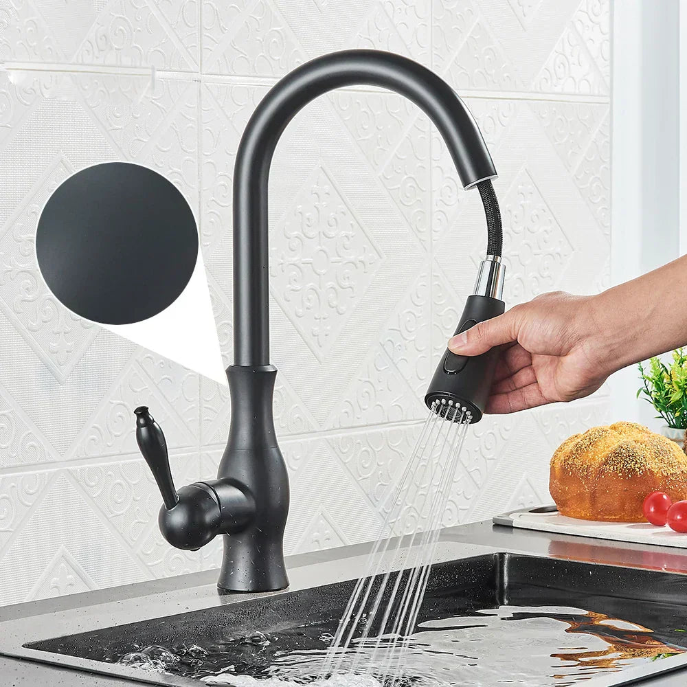 ChicSpout - Robinet de Cuisine Doré avec Douchette Extractible