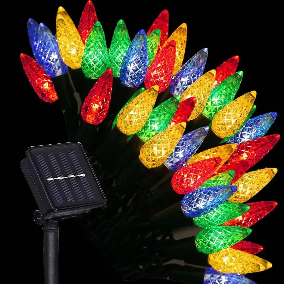 BerryGlow Lights - Guirlande solaire fraise pour jardin et fêtes