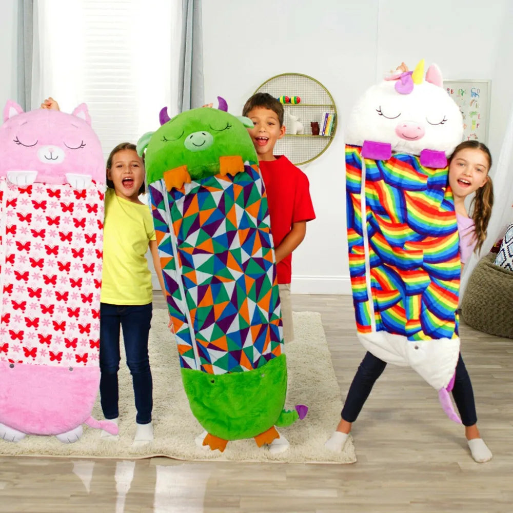 SnugglePals - Sac de Couchage Peluche 2-en-1 pour Enfants