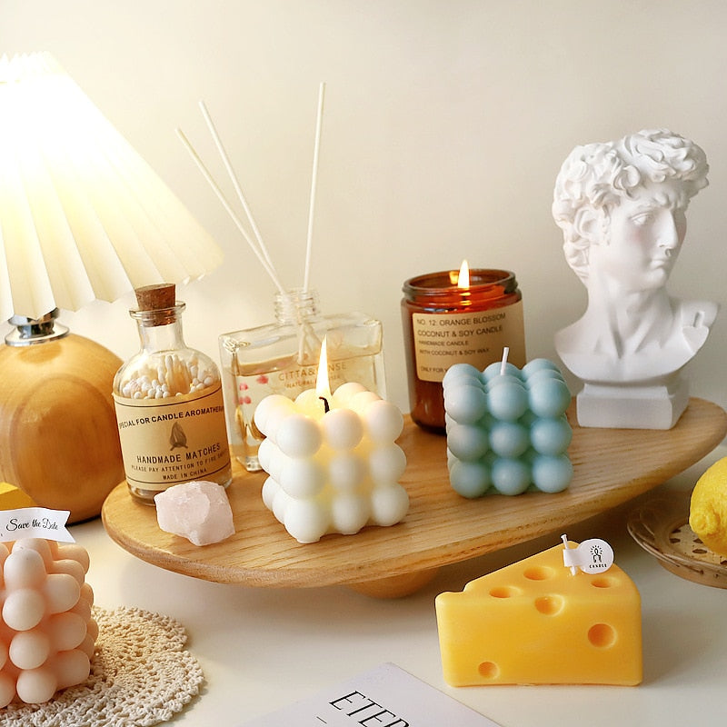 BubbleGlow Candle - Bougie Tendance pour Intérieur