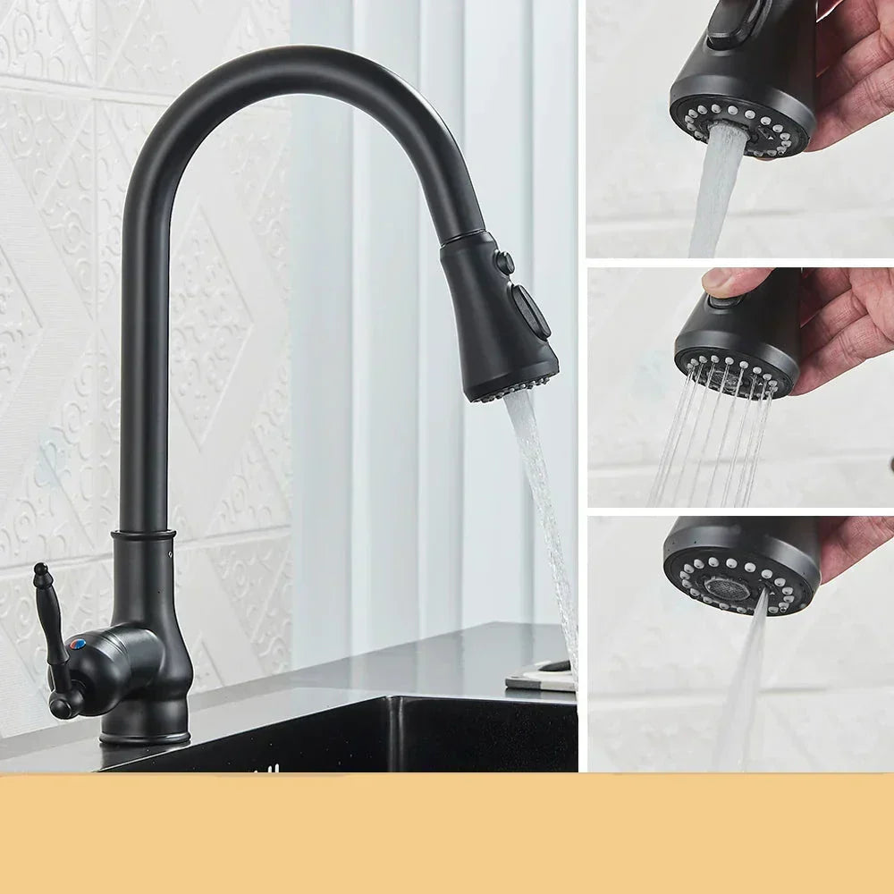 HeritageFlow - Robinet de Cuisine Classique en Laiton Antique