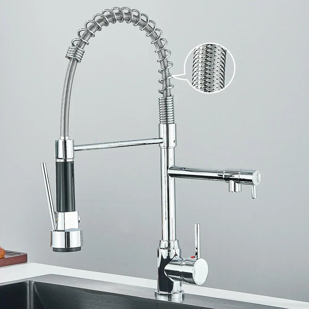 HydroFlex - Robinet de Cuisine Moderne à Double Sortie d'Eau