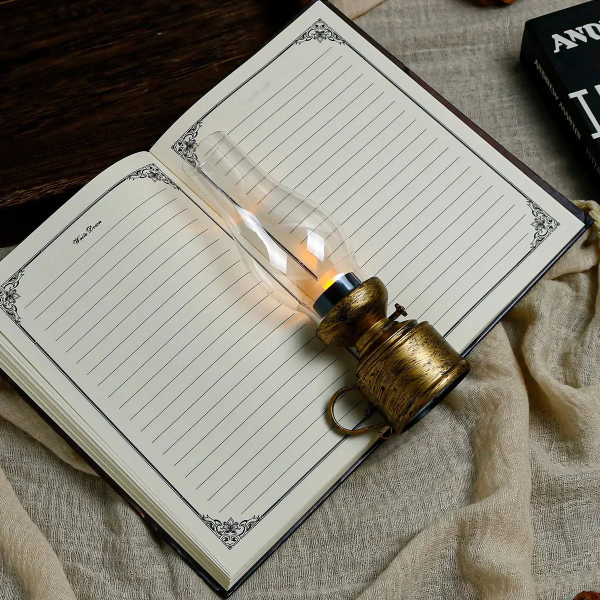 VintageGlow Lampe de Table - Lampe LED Rétro Sans Fil pour la Maison