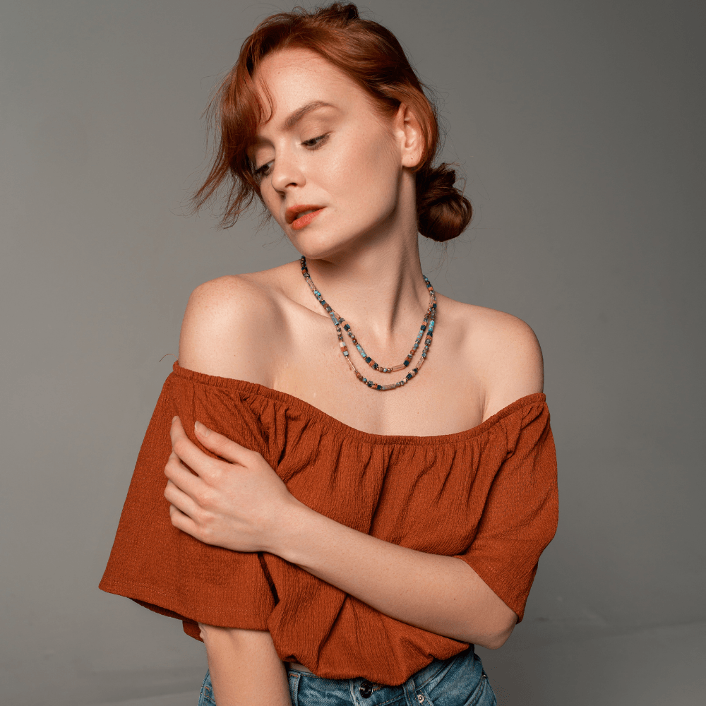 GemGlow Necklace - Choker Pierres Précieuses Élégant