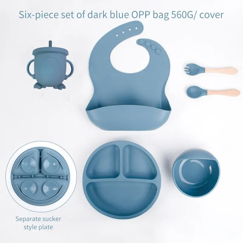 SiliconeBaby Set - Set Alimentation 6 Pièces Bébé