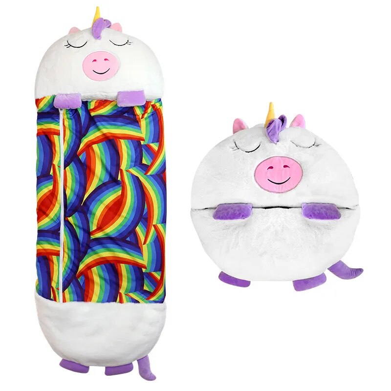SnugglePals - Sac de Couchage Peluche 2-en-1 pour Enfants