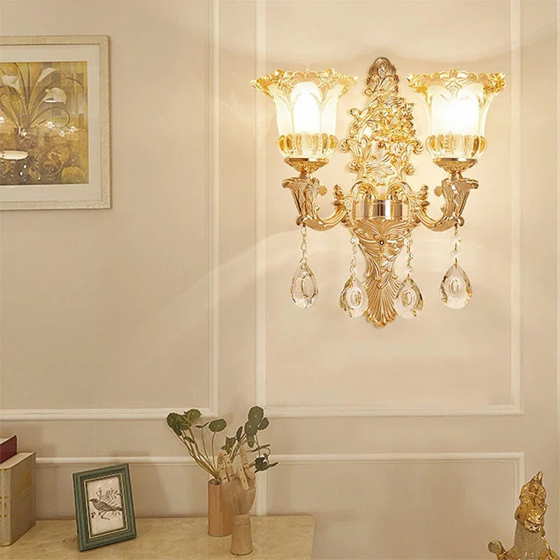 CrystalElegance - Applique Murale en Cristal pour Décoration Intérieure